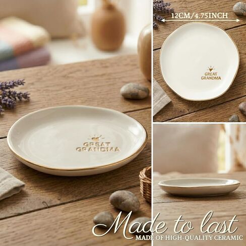 InnoBeta Great Grandma Gifts for Women, Ceramic Jewelry Tray Decorative Trinket Dish for Rings Earring in Saudi Arabia