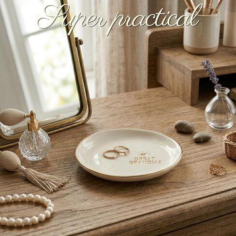 InnoBeta Great Grandma Gifts for Women, Ceramic Jewelry Tray Decorative Trinket Dish for Rings Earring in Saudi Arabia