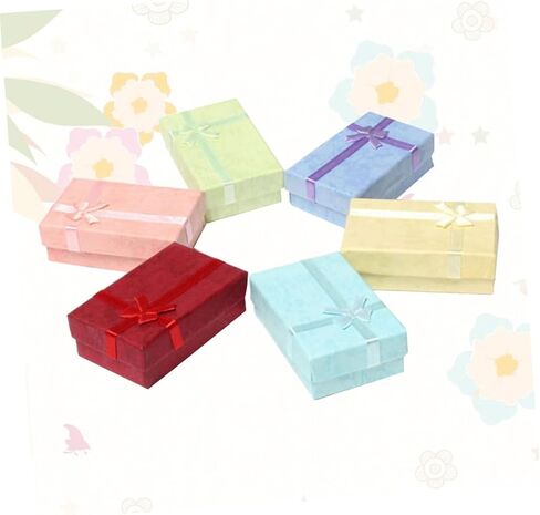 FOMIYES 6pcs Bowknot Wrapping Box Small Jewelry Packing Box for Earrings Bracelets for Birthdays Anniversaries Valentine Day Color in Kuwait