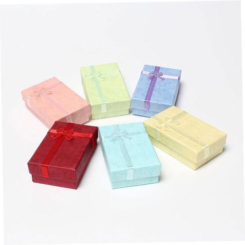 FOMIYES 6pcs Bowknot Wrapping Box Small Jewelry Packing Box for Earrings Bracelets for Birthdays Anniversaries Valentine Day Color in Kuwait