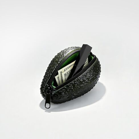 Avocado Coin Purse Pouch, Novelty Portable Purse Wallets with Zipper, Avocado Funny Gifts Wristlet Wallets for Lover Women Kids Friend in Kuwait