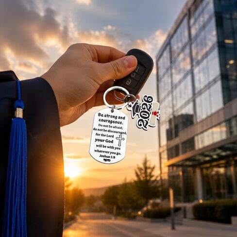 KINMES 2026 Senior High School Graduation Keychain Gifts for Teenage Friend, Class of 2026 Grad Gift for Him Her Inspirational Christian Graduation Decoration for 5th 8th College Boys Girls in Saudi Arabia