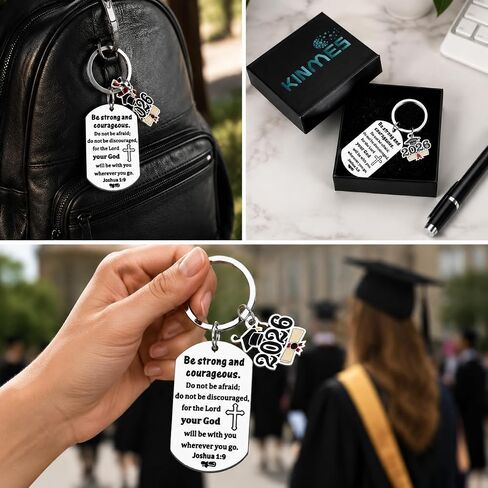 KINMES 2026 Senior High School Graduation Keychain Gifts for Teenage Friend, Class of 2026 Grad Gift for Him Her Inspirational Christian Graduation Decoration for 5th 8th College Boys Girls in Saudi Arabia