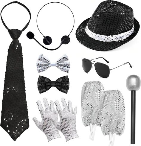 GIFIKOI 70 80s Disco Outfits for Men Women Pop Dance Star Costumes Set Sequin Asscessiories for Cosplay Stage Party Halloween in Saudi Arabia