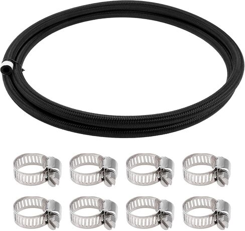 1/2" Fuel Line Kit 7.51ft Vacuum Hose Automotive Fuel Hose with 8 Clamps in Saudi Arabia
