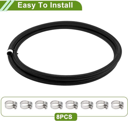 1/2" Fuel Line Kit 7.51ft Vacuum Hose Automotive Fuel Hose with 8 Clamps in Saudi Arabia