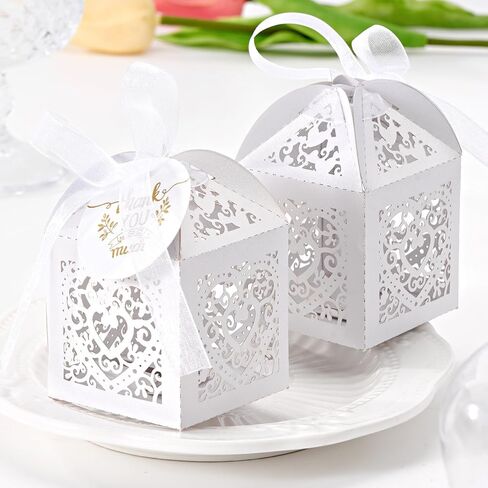 AdasBridal 50pcs Party Favor Box Purple Little Gift Boxes Thank You Gifts for Wedding Birthday Quince Graduation Babyshower, 1.97"X1.97"X2.95" in Kuwait