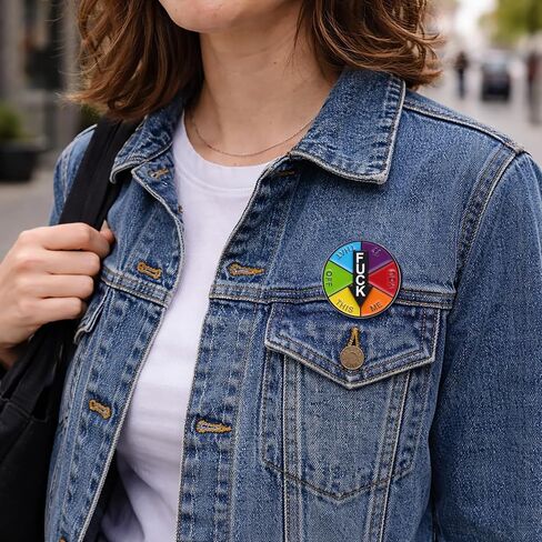 2PCS Lucky Wheel Pin Rotatable Arrows Pins Fun Series Enamel Lapel Pin Plated Badge for Clothing, Bags, and Lanyards in Saudi Arabia