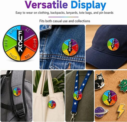 2PCS Lucky Wheel Pin Rotatable Arrows Pins Fun Series Enamel Lapel Pin Plated Badge for Clothing, Bags, and Lanyards in Saudi Arabia
