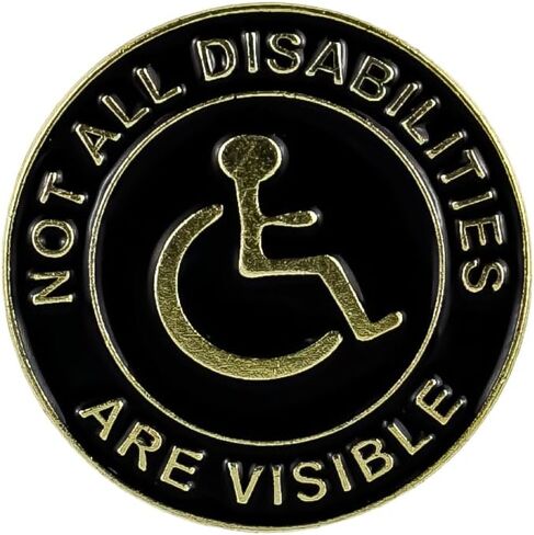 Not All Disabilities Are Visible Enamel Pin, Invisible Disability Awareness Pin Brooch, Chronic Illness Awareness Brooch Badge, Accessibility Inclusion Lapel Badges, Disability Pride Gift For Advocates Caregivers, Minimalist Inclusion Advocacy Jewelry Acc in Kuwait