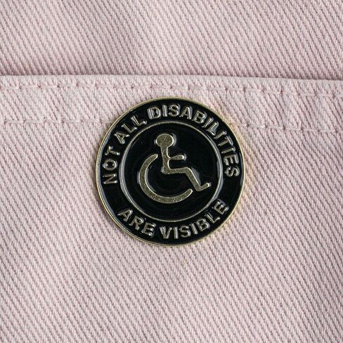 Not All Disabilities Are Visible Enamel Pin, Invisible Disability Awareness Pin Brooch, Chronic Illness Awareness Brooch Badge, Accessibility Inclusion Lapel Badges, Disability Pride Gift For Advocates Caregivers, Minimalist Inclusion Advocacy Jewelry Acc in Kuwait