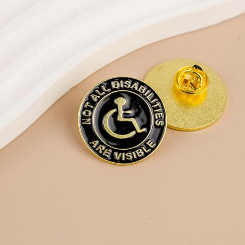 Not All Disabilities Are Visible Enamel Pin, Invisible Disability Awareness Pin Brooch, Chronic Illness Awareness Brooch Badge, Accessibility Inclusion Lapel Badges, Disability Pride Gift For Advocates Caregivers, Minimalist Inclusion Advocacy Jewelry Acc in Kuwait