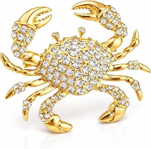 Crab Brooch Elegant Pin Charm Jewelry Gift for Women Men Teens Ocean Accessory Trendy Statement Piece for Beach Lovers and Marine Fans in Kuwait