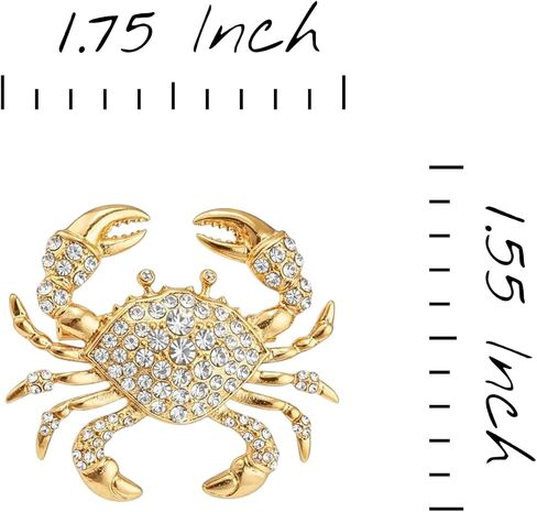 Crab Brooch Elegant Pin Charm Jewelry Gift for Women Men Teens Ocean Accessory Trendy Statement Piece for Beach Lovers and Marine Fans in Kuwait