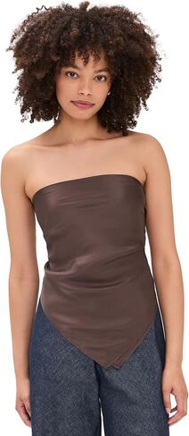 Enza Costa Women's Fluid Twill Scarf Top in Saudi Arabia