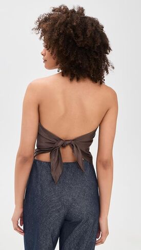 Enza Costa Women's Fluid Twill Scarf Top in Saudi Arabia
