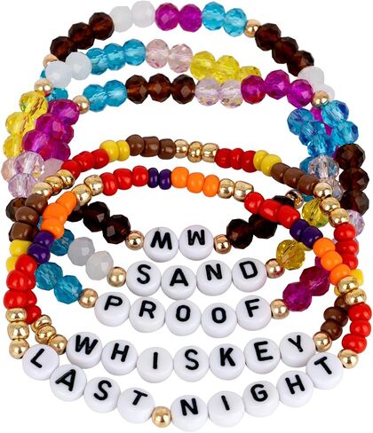 for merch Inspired Bracelets Concert Outfit Album vinyl Poster Shirt 5 Sets Stackable Stretch Friendship Bracelets Merchandise Jewelry Birthday Gifts for Fans Women in Saudi Arabia