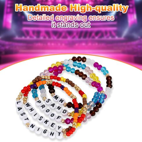 for merch Inspired Bracelets Concert Outfit Album vinyl Poster Shirt 5 Sets Stackable Stretch Friendship Bracelets Merchandise Jewelry Birthday Gifts for Fans Women in Saudi Arabia