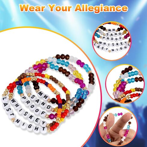 for merch Inspired Bracelets Concert Outfit Album vinyl Poster Shirt 5 Sets Stackable Stretch Friendship Bracelets Merchandise Jewelry Birthday Gifts for Fans Women in Saudi Arabia