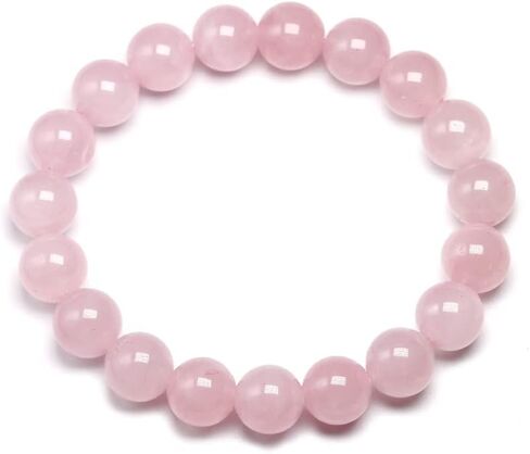 Natural Jewelry Pink Rose Quartz Bracelet Suitable for Men and Women (Gem Color : Beads 6mm, Length : 19cm 7.5inch) in Saudi Arabia