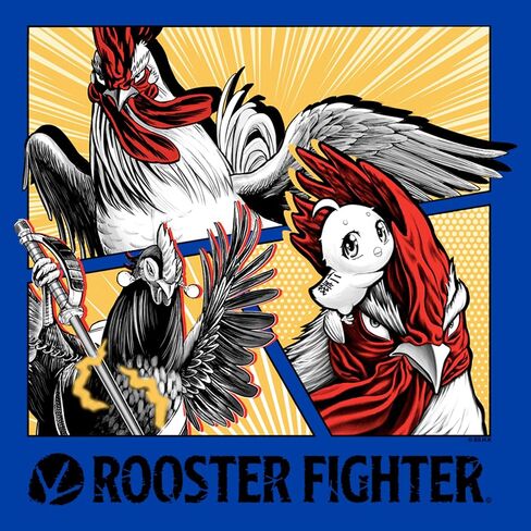 Men's Rooster Fighter Bird Fight Panels T-Shirt in Kuwait