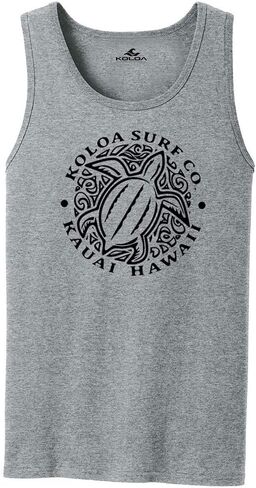 Koloa Hawaiian Honu Turtle Logo Tank Tops in 27 Colors. Adult Sizes: S-4XL in Kuwait