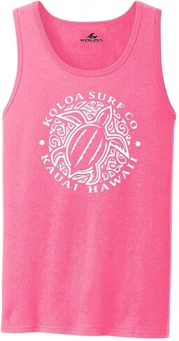 Koloa Hawaiian Honu Turtle Logo Tank Tops in 27 Colors. Adult Sizes: S-4XL in Kuwait