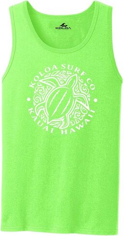 Koloa Hawaiian Honu Turtle Logo Tank Tops in 27 Colors. Adult Sizes: S-4XL in Kuwait