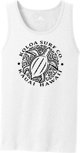 Koloa Hawaiian Honu Turtle Logo Tank Tops in 27 Colors. Adult Sizes: S-4XL in Kuwait