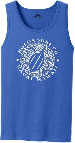 Koloa Hawaiian Honu Turtle Logo Tank Tops in 27 Colors. Adult Sizes: S-4XL in Kuwait