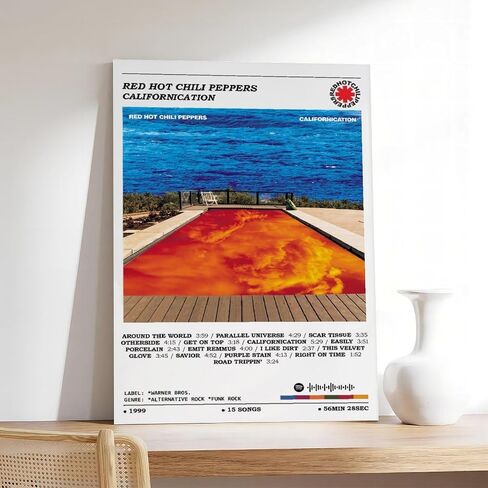 HMXAORZIZ Red Hot Chili Peppers Californication Canvas Poster Wall Decorative Art Painting Living Room Bedroom Decoration Gift Style8 L X 12" W in Kuwait