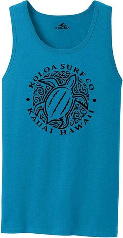 Koloa Hawaiian Honu Turtle Logo Tank Tops in 27 Colors. Adult Sizes: S-4XL in Kuwait