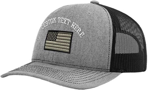 Custom Baseball Cap Black White American Us Flag Embroidery Polyester Mesh in Saudi Arabia