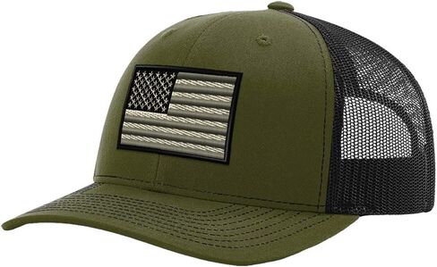 Custom Baseball Cap Black White American Us Flag Embroidery Polyester Mesh in Saudi Arabia