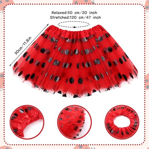 10 PCS Women Ladybug Costume Accessories - Ladybug Headbands Glasses Striped Gloves Tights Tutu for Halloween World Book Week Dress up in Saudi Arabia