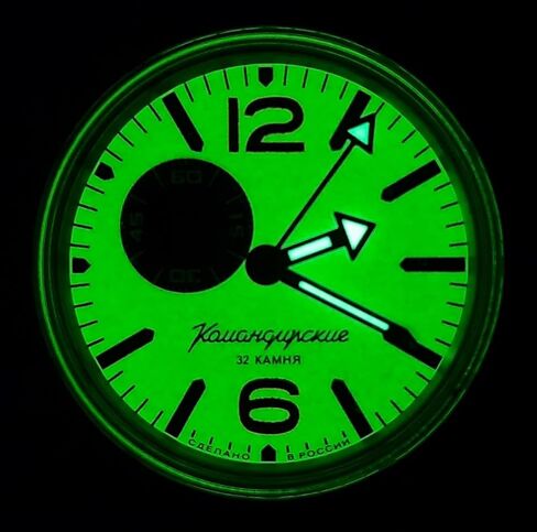 Vostok Original Mens Watch Komandirskie 03099A GMT Mechanical Self-Winding Luminous Dial and Hands Water Proof 200m in Kuwait