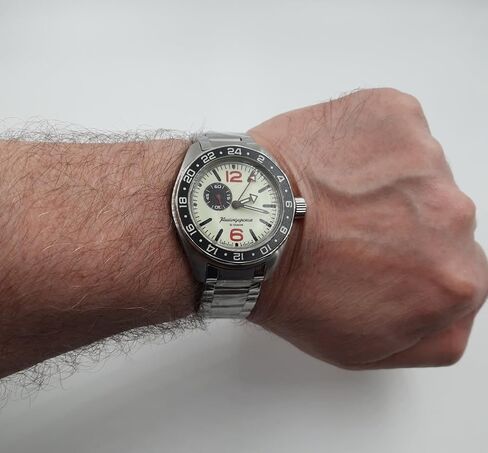Vostok Original Mens Watch Komandirskie 03099A GMT Mechanical Self-Winding Luminous Dial and Hands Water Proof 200m in Kuwait