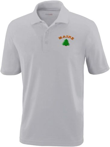 Speedy Pros Performance Golf Polo Tees Maine State Short Sleeves Polo Shirts for Men in Kuwait