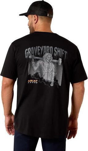 ARIAT Men's Rebar Workman Graveyard T-Shirt Black in Kuwait
