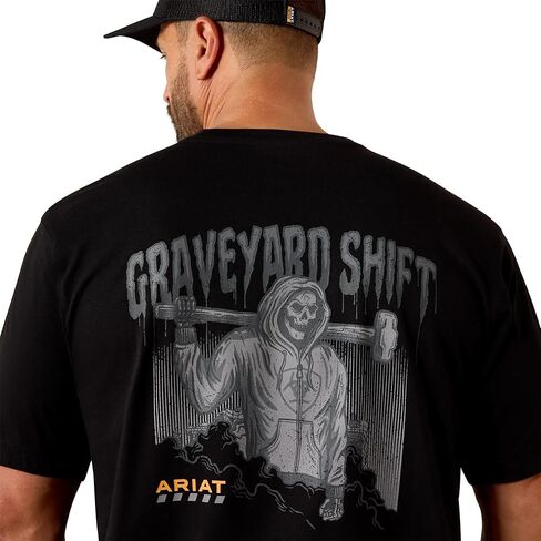 ARIAT Men's Rebar Workman Graveyard T-Shirt Black in Kuwait