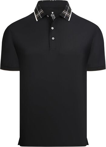 Esabel.C Men's Golf Shirts Pique Short Sleeve Stretch Moisture Wicking Performance Dry Fit Polo Shirts for Men in Saudi Arabia