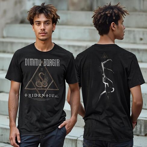 تي شيرت Dimmu Borgir للرجال Grand Serpent Rising Tridentium باللون الأسود | بضائع مرخصة رسميًا in Kuwait