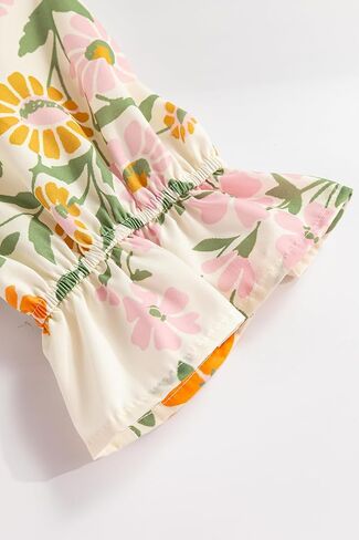 Summer Boho Tops for Women Floral Crochet V Neck Half Sleeve Blouse Dressy 2026 Going Out Shirts in Saudi Arabia