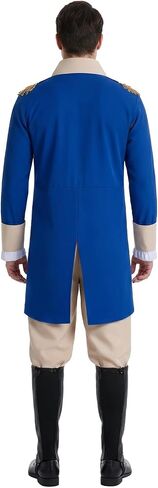 PARTYEVER Mens Colonial Costume Republican Governor Washington Cosplay Outfits Halloween Historical President Uniforms in Saudi Arabia