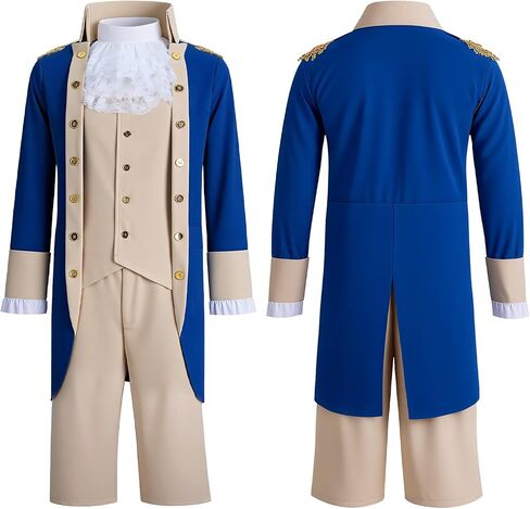 PARTYEVER Mens Colonial Costume Republican Governor Washington Cosplay Outfits Halloween Historical President Uniforms in Saudi Arabia