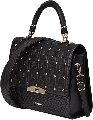 Cuadra women's handbag with genuine stingray leather with crystals black in Saudi Arabia
