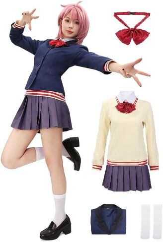 DAZCOS Anime Aira Cosplay Costume Womens Adult Uniform JK Maid Dress Outfit Full Set for Halloween Party in Kuwait