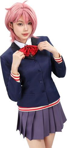 DAZCOS Anime Aira Cosplay Costume Womens Adult Uniform JK Maid Dress Outfit Full Set for Halloween Party in Kuwait