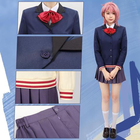 DAZCOS Anime Aira Cosplay Costume Womens Adult Uniform JK Maid Dress Outfit Full Set for Halloween Party in Kuwait