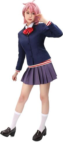 DAZCOS Anime Aira Cosplay Costume Womens Adult Uniform JK Maid Dress Outfit Full Set for Halloween Party in Kuwait